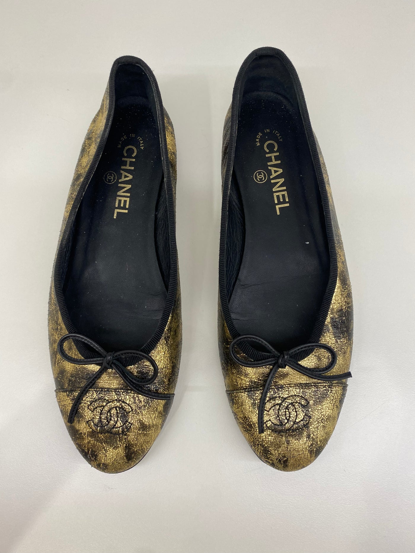 Chanel Ballet Flats Gold Size 40