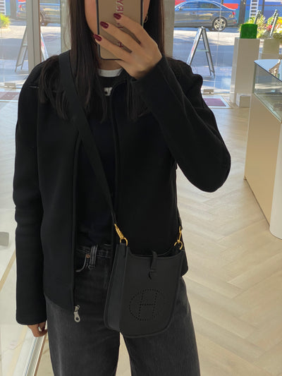 Hermes Mini Evelyne Black GHW