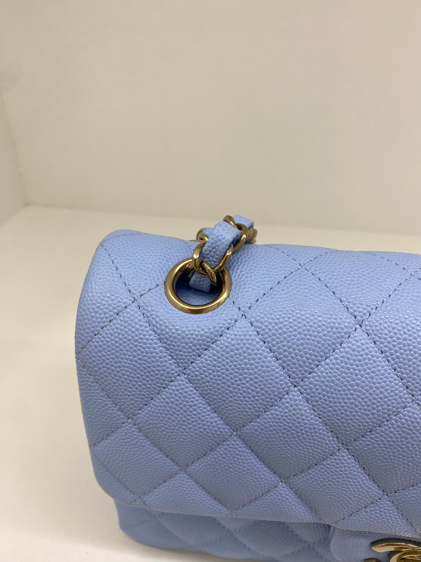 Chanel Classic Flap Small - Light blue CGHW (microchipped)