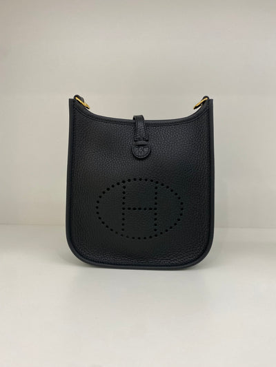 Hermes Mini Evelyne Black GHW