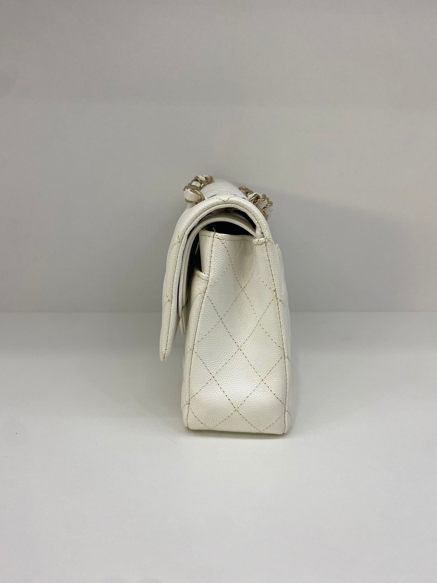Chanel Classic Flap Medium White Caviar CHW