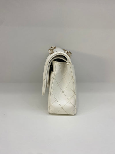 Chanel Classic Flap Medium White Caviar CHW