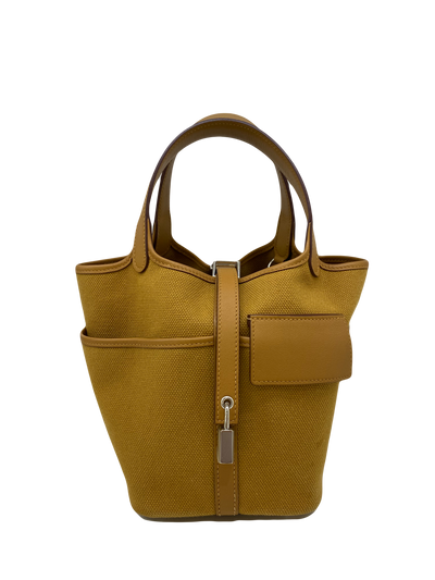 Hermes Cargo Picotin 18 Desert/ Sesame PHW