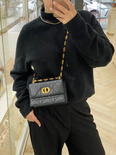 Dior Miss Caro Mini Bag Black GHW