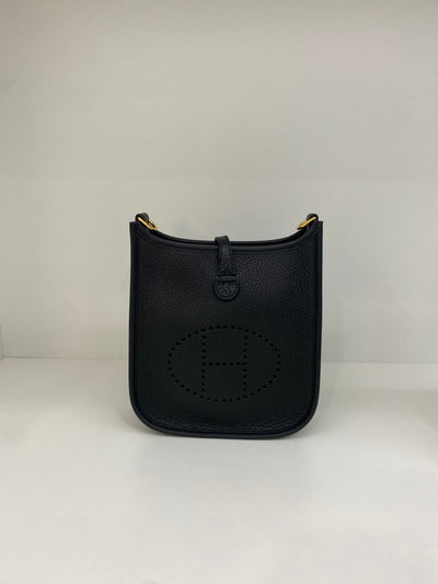 Hermes Mini Evelyne Black GHW