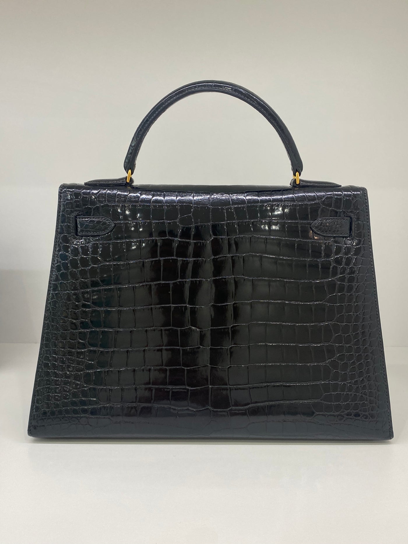 Hermes Kelly 32 Black Alligator GHW (1994)