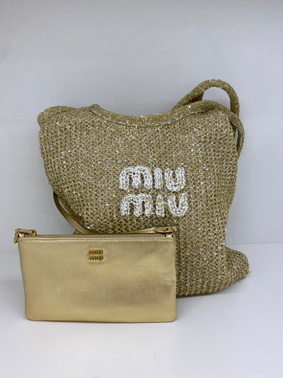 Miu Miu Gold Sequin Tote