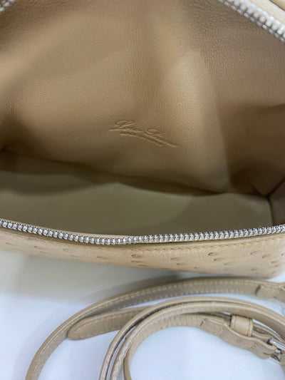 Loro Piana L19 Pouch Ostrich Beige SHW