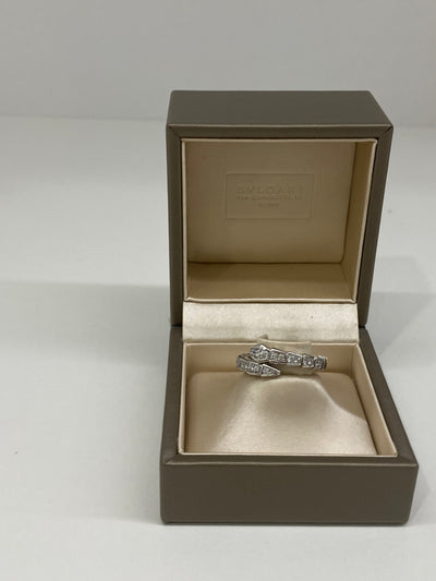 Bulgari Serpenti ring - White gold with diamonds - Large