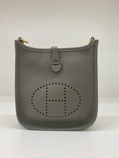 Hermes Mini Evelyn Gris Meyer GHW