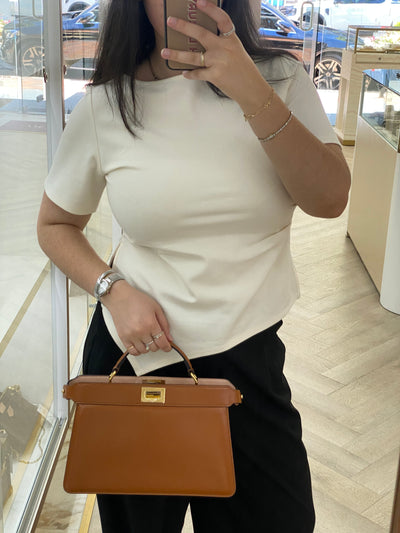 Fendi Peekaboo East West Tan GHW