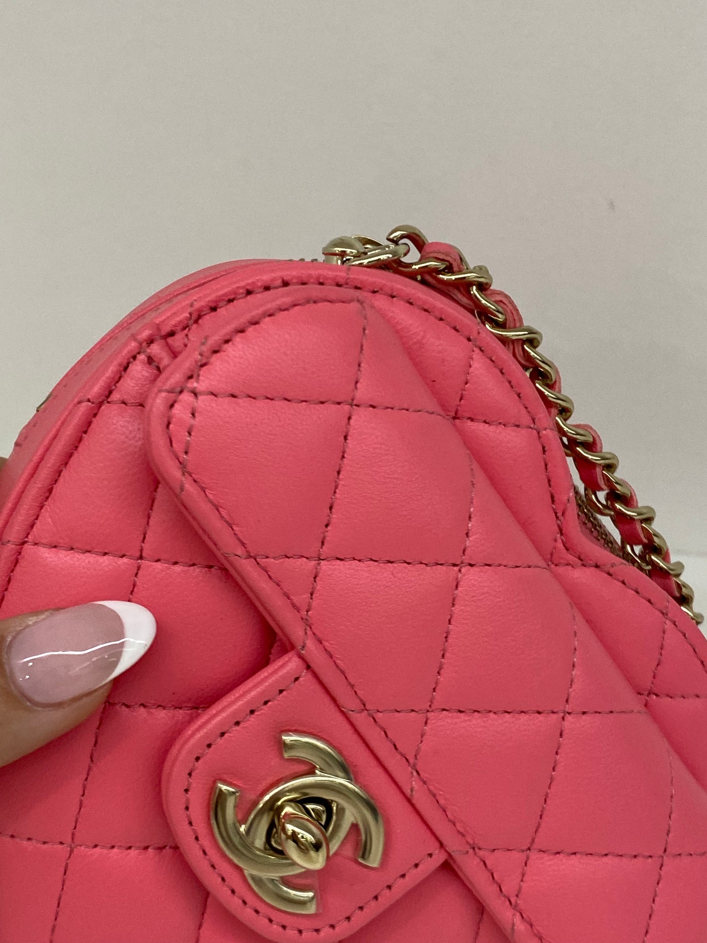 Chanel Heart Bag Small Pink