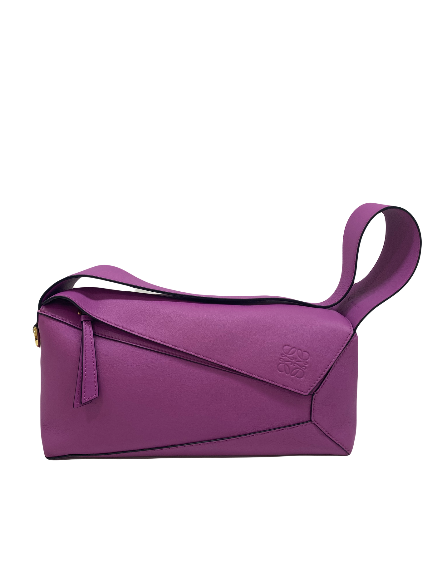 Loewe puzzle hobo shoulder bag purple