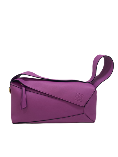 Loewe puzzle hobo shoulder bag purple