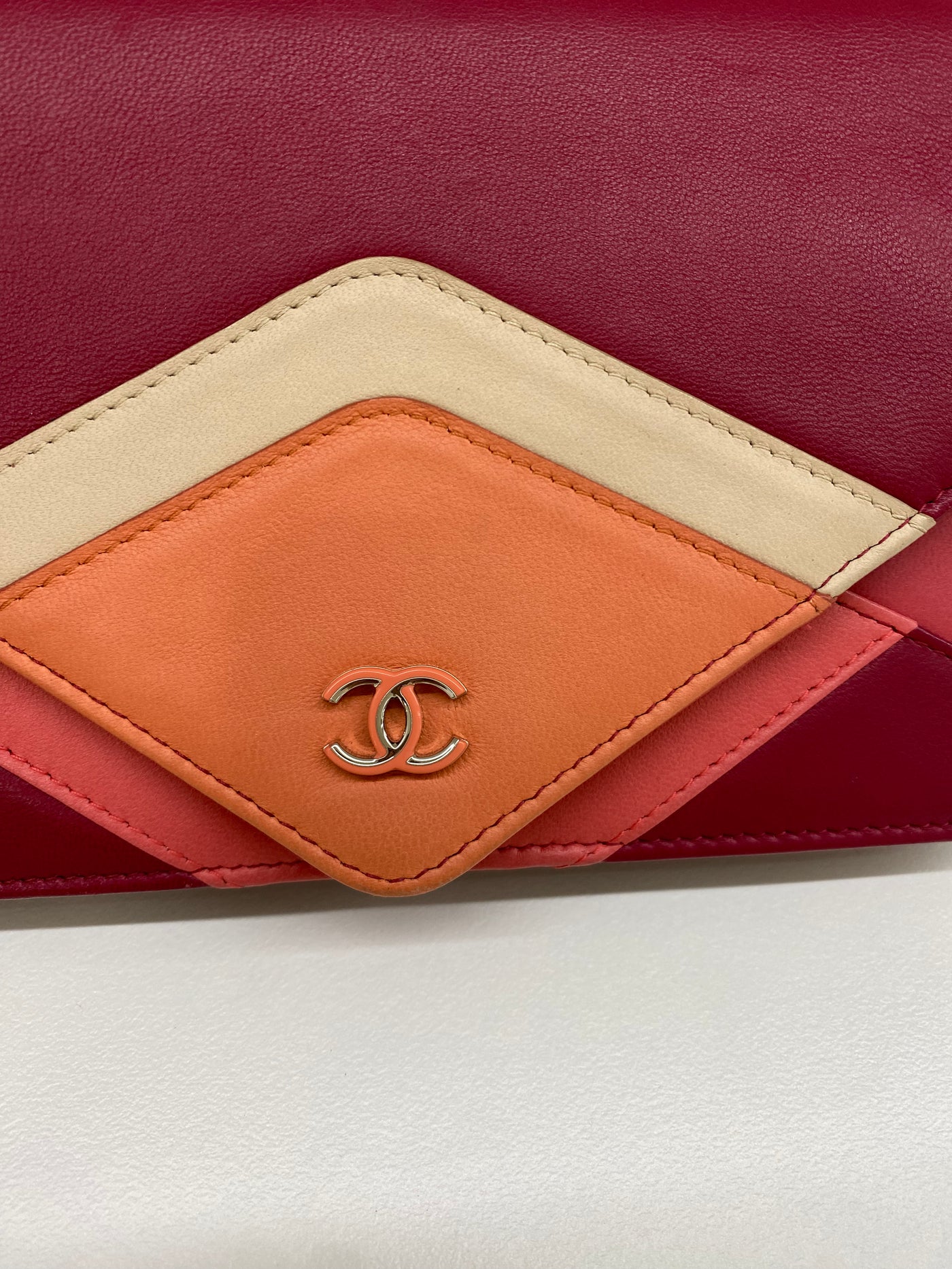 Chanel WOC Wallet on Chain - Pink/orange/beige