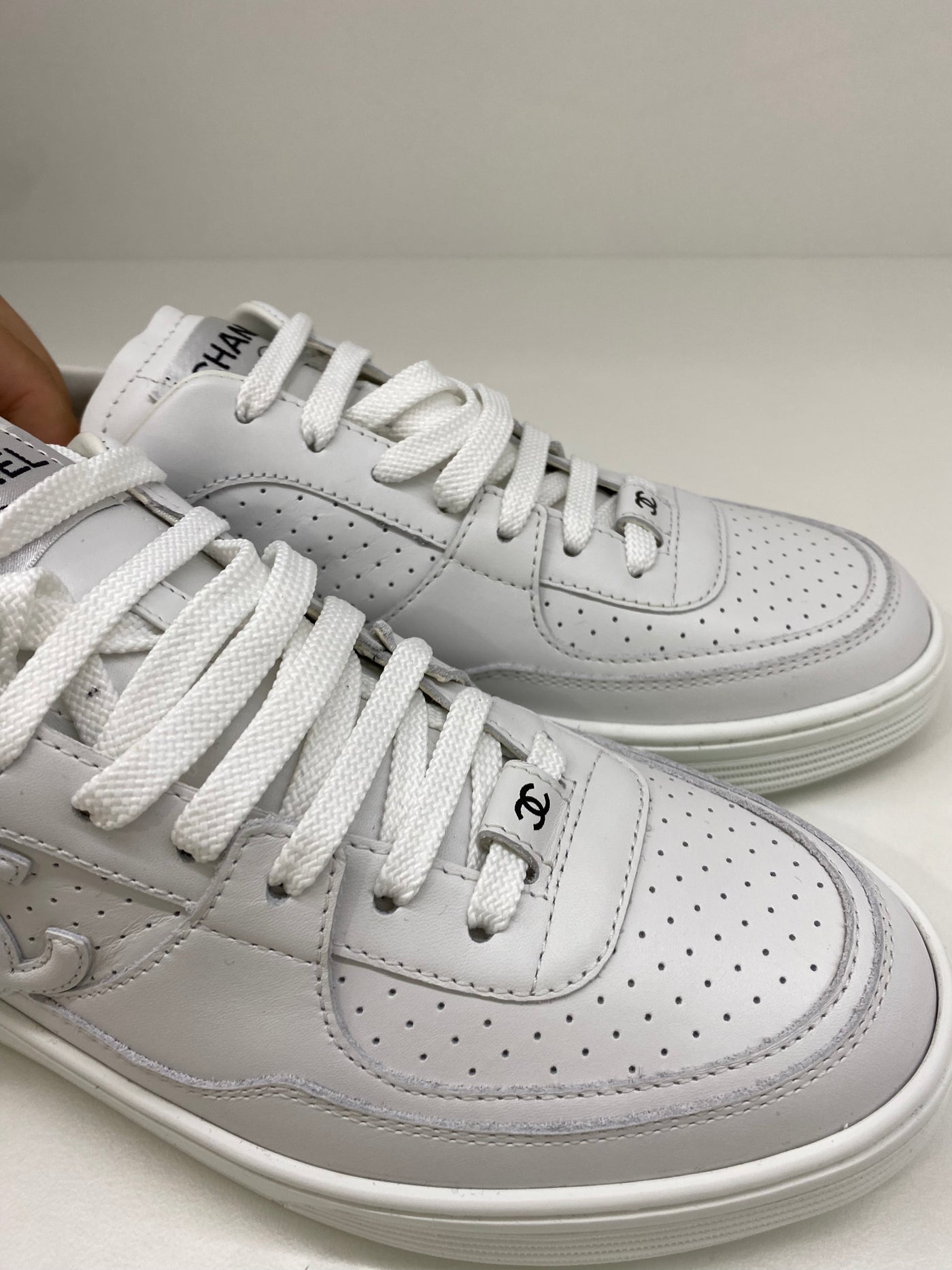 Chanel White Sneakers - Size 40