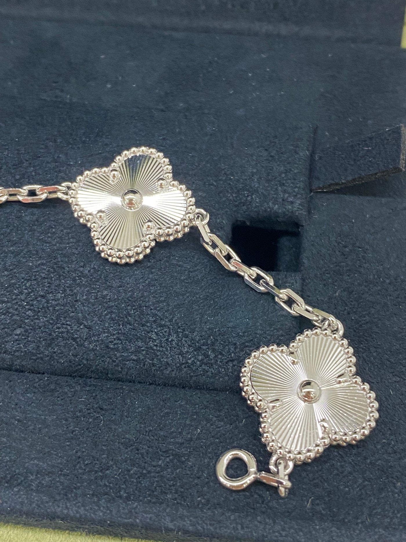 Van Cleef & Arpels 5 Motif Alhambra Bracelet White Gold