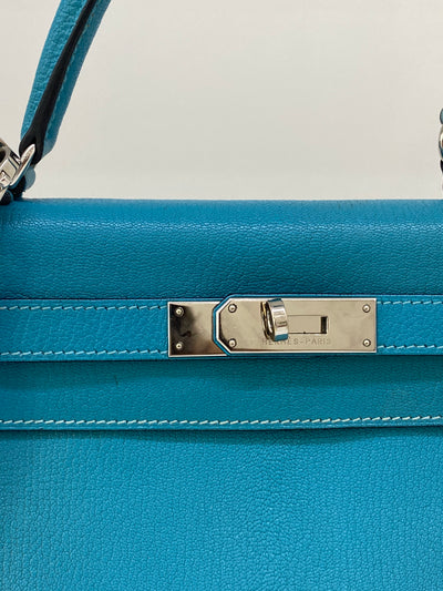 Hermes Kelly Blue Jean 28 PHW