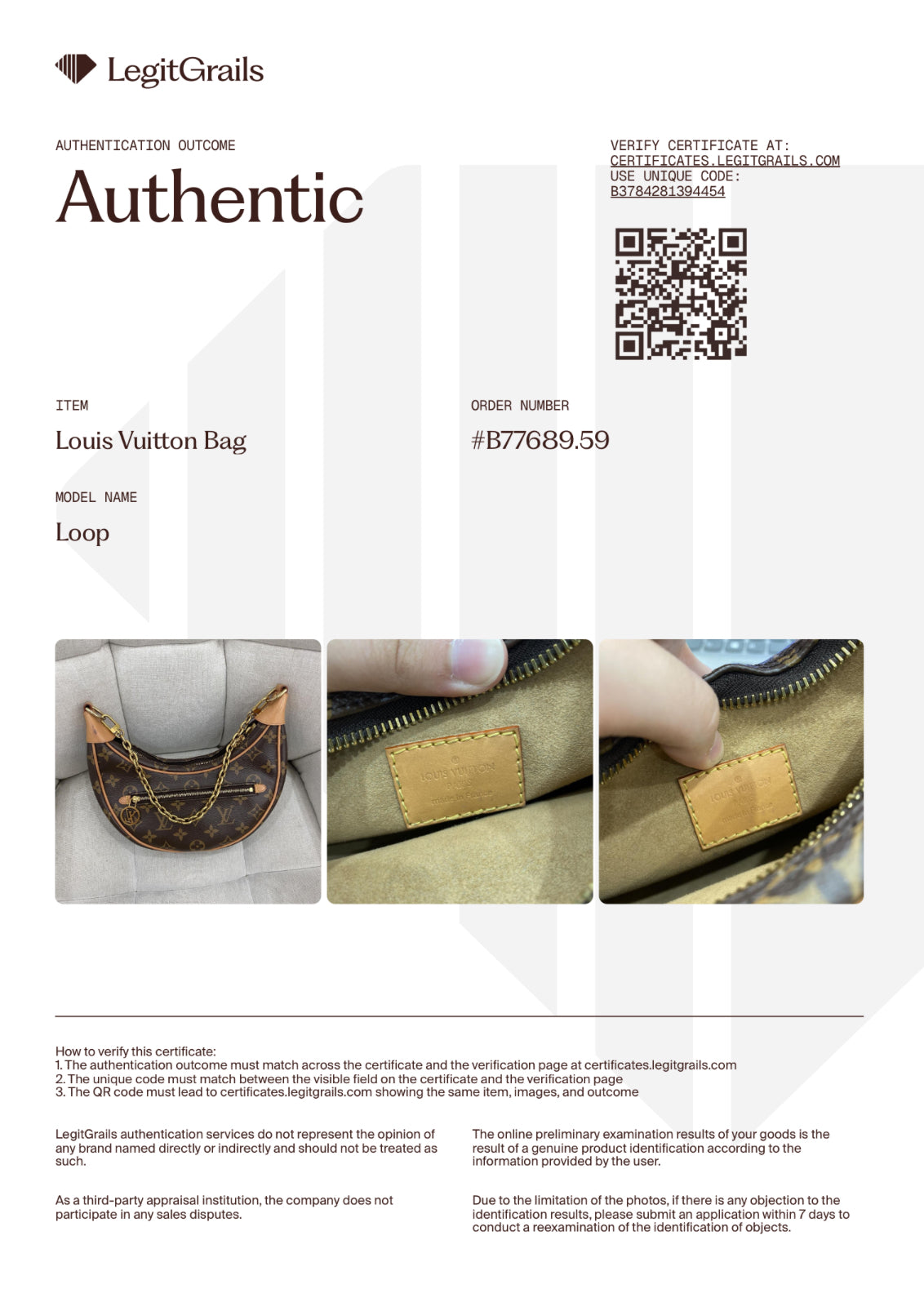 Louis Vuitton Loop Monogram GHW