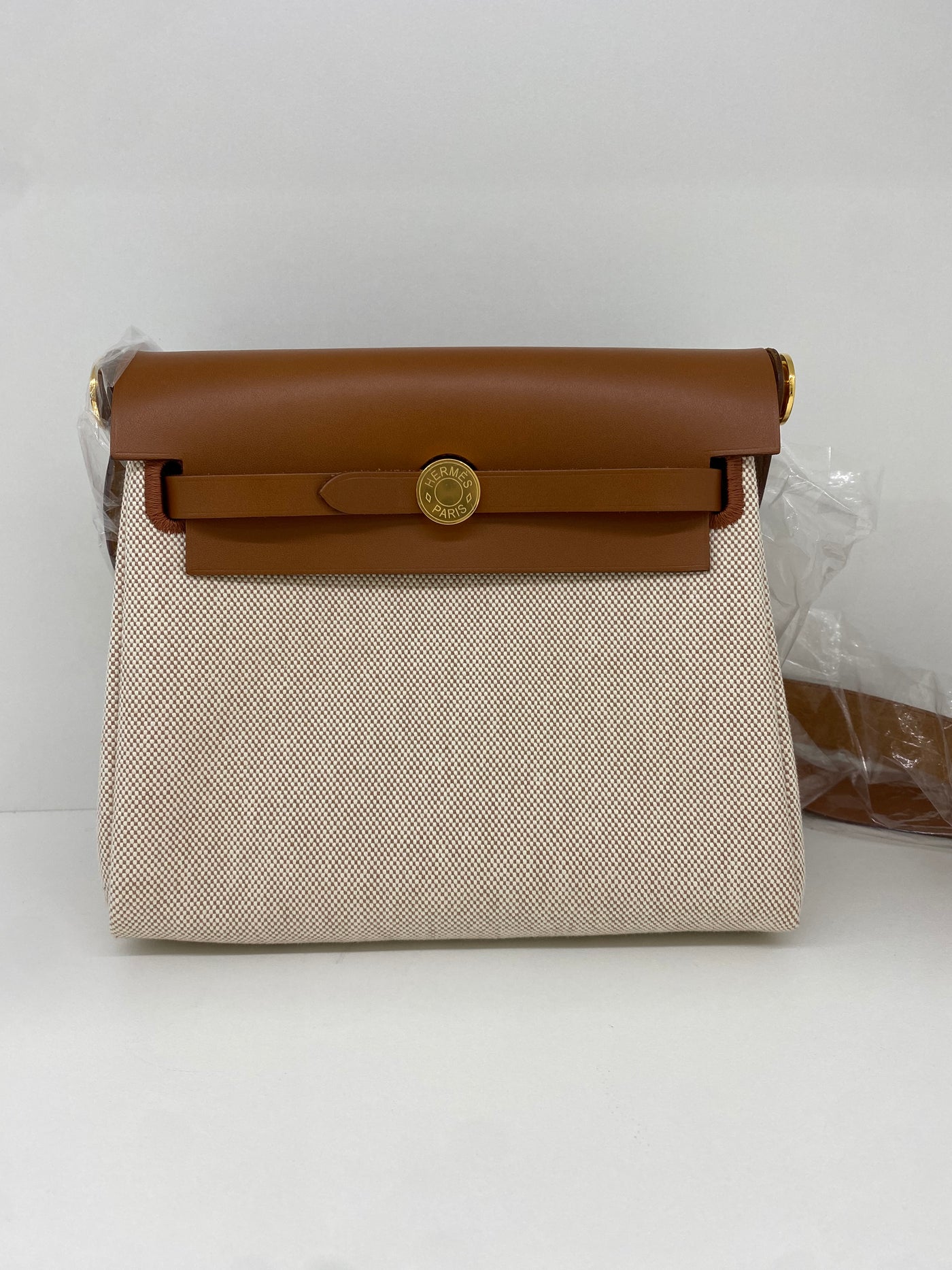 Hermes Mini Herbag 20 Gold/Canvas GHW – PH Luxury Consignment
