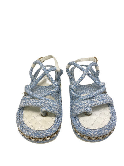 Chanel Blue rope sandal 36C