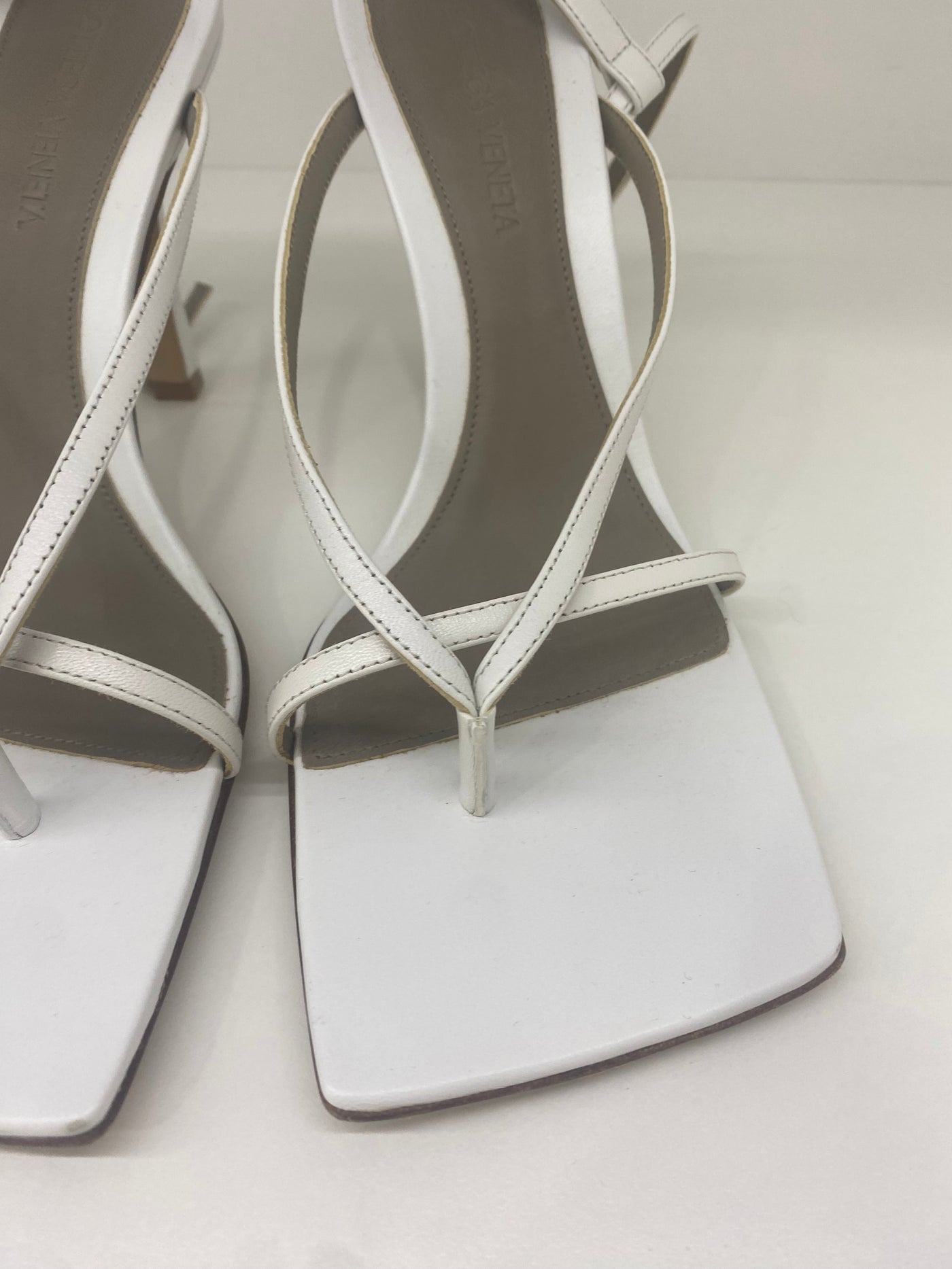 Bottega Veneta Strappy Heel White - Size 38.5