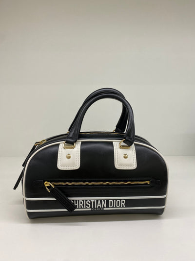Christian Dior Bowling Bag - White & Black