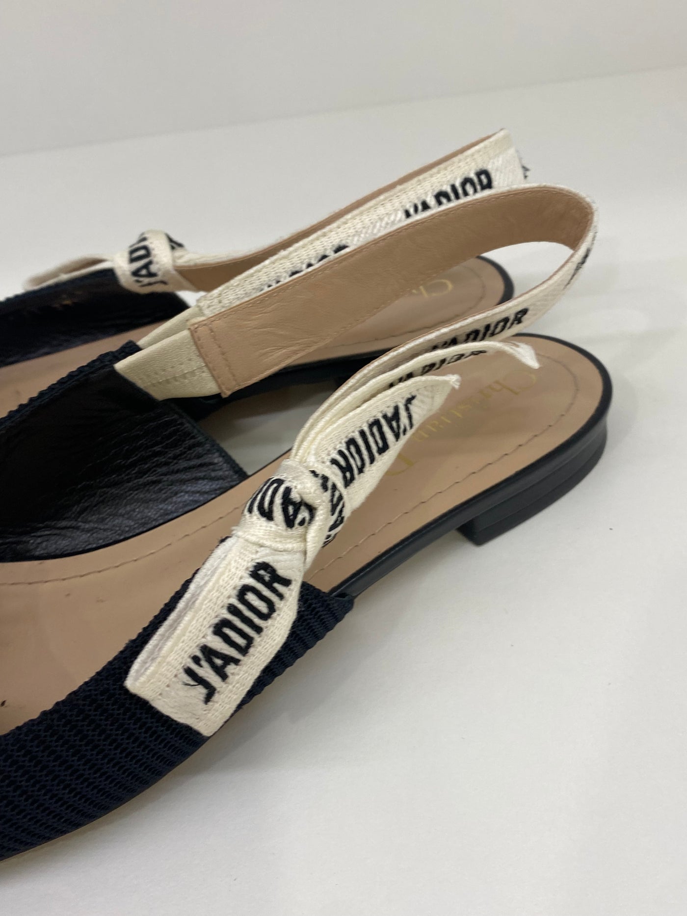 Dior J’adior Slingback Black Flats 37.5