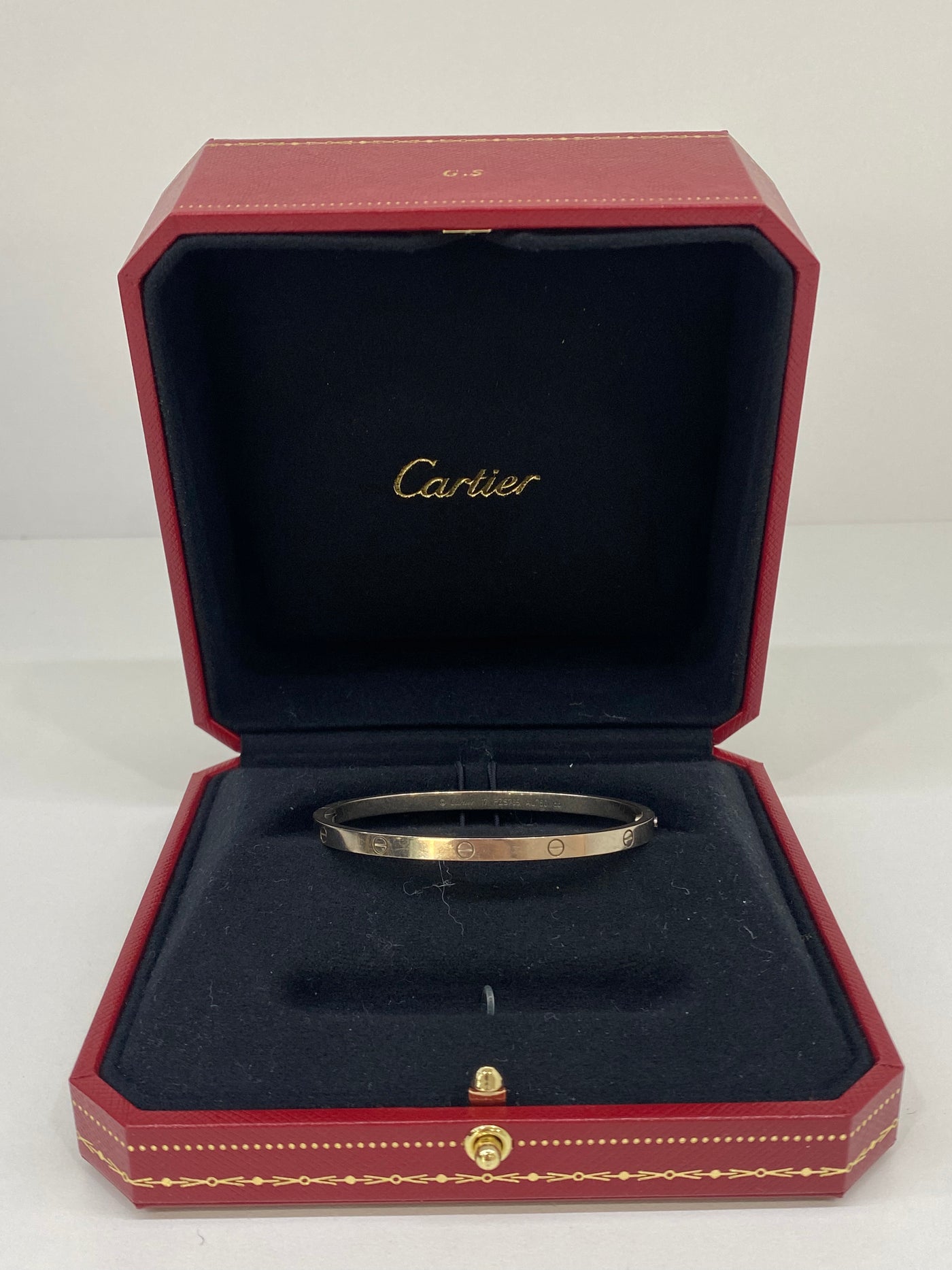 Cartier Love Bracelet White Gold Size 17