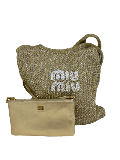 Miu Miu Gold Sequin Tote