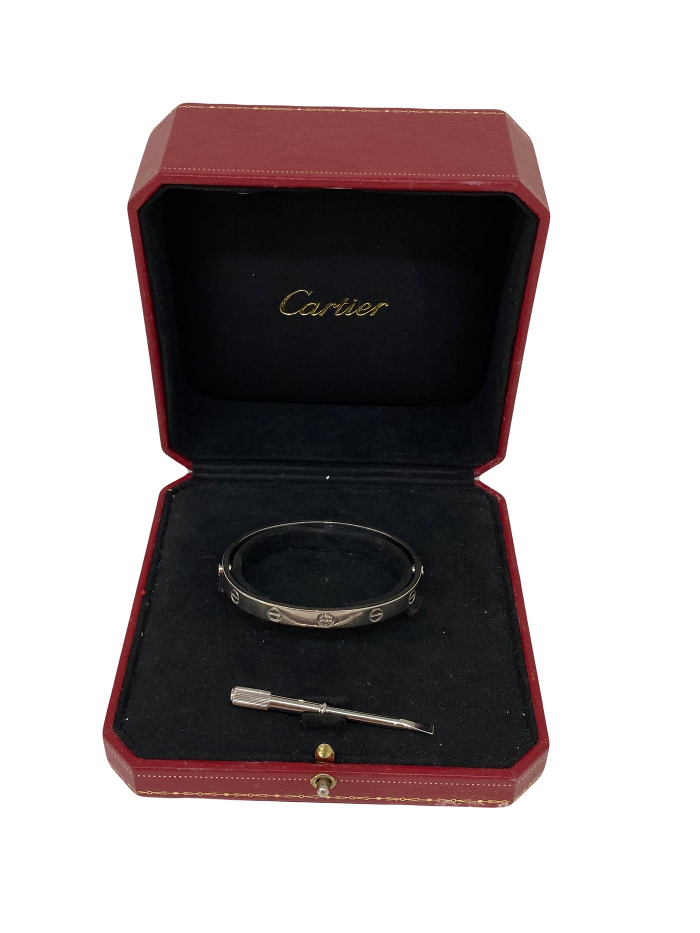 Cartier Love Bracelet - White Gold Size 17