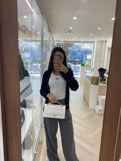 Chanel Classic Flap Medium White Caviar CHW