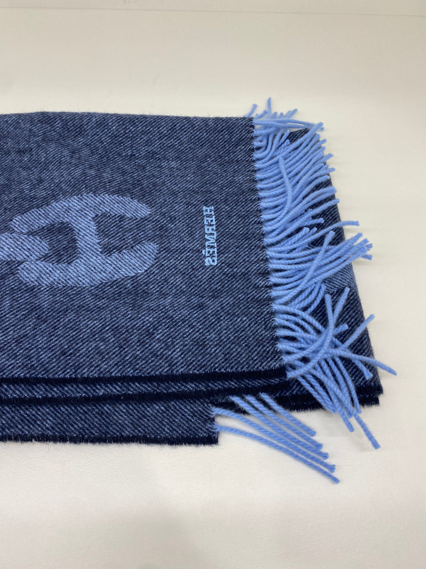 Hermes Cashmere Scarf Navy