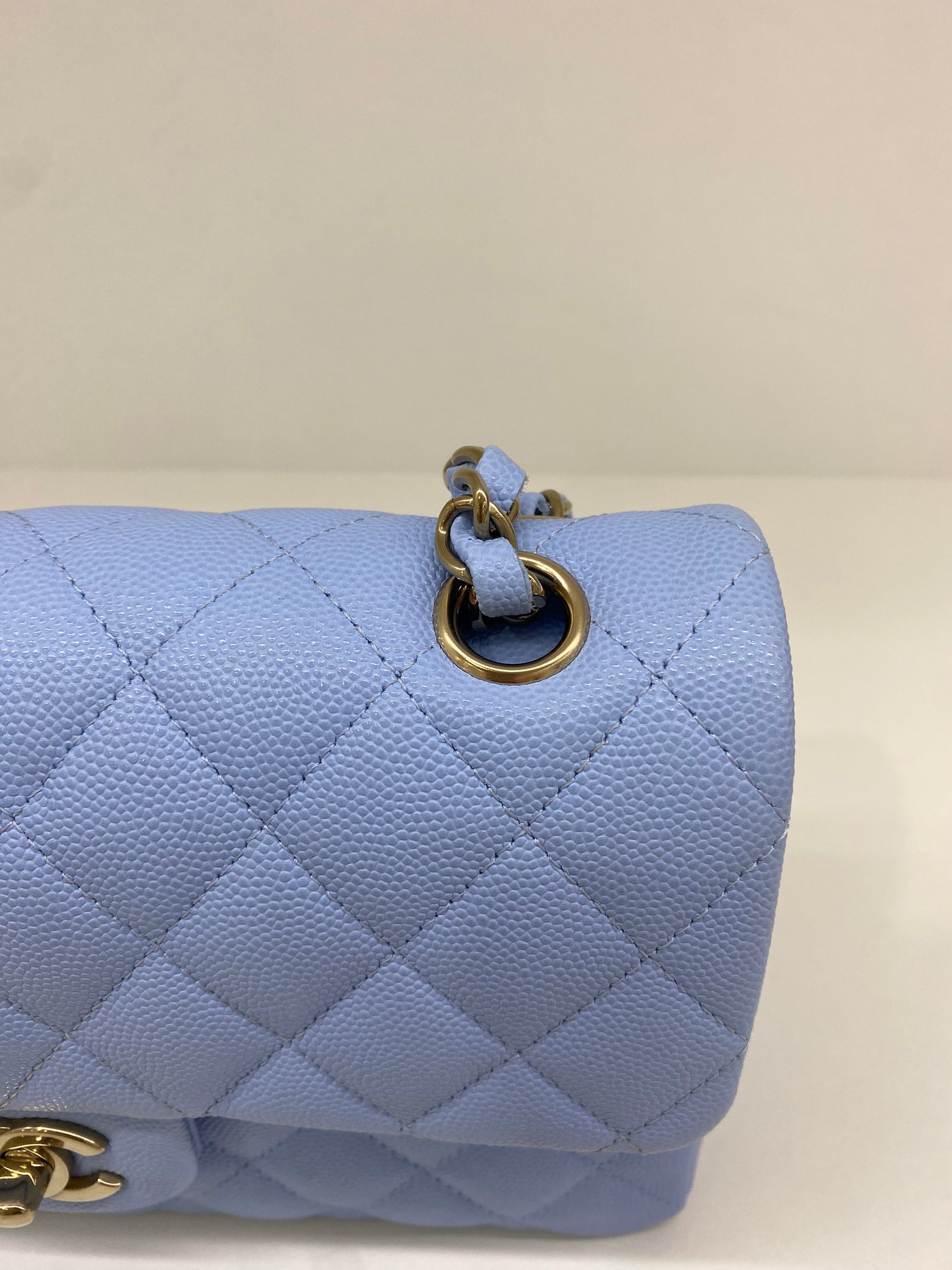 Chanel Classic Flap Small - Light blue CGHW (microchipped)