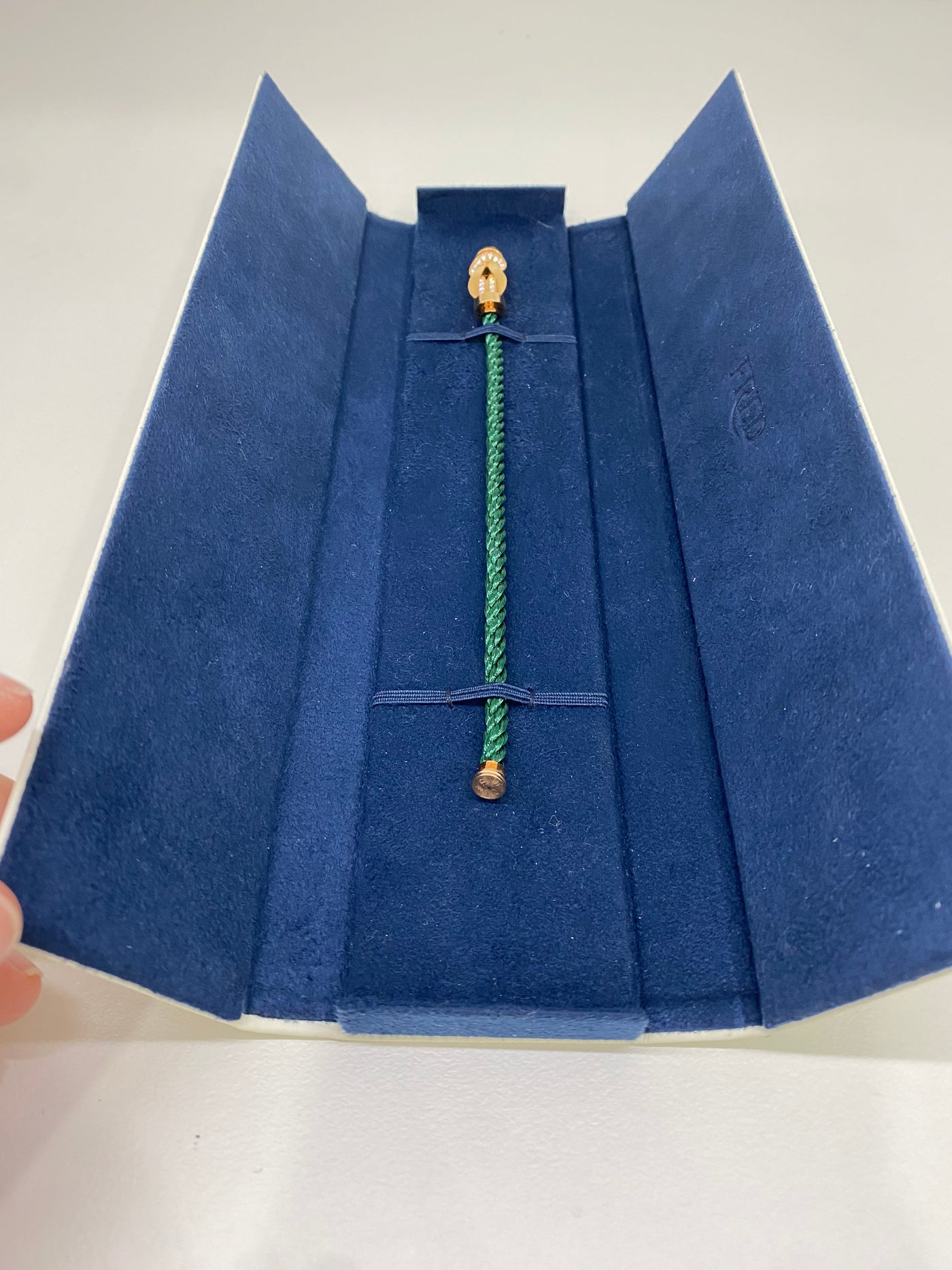 Fred Infinie Half Pave Diamond Bracelet Green RG