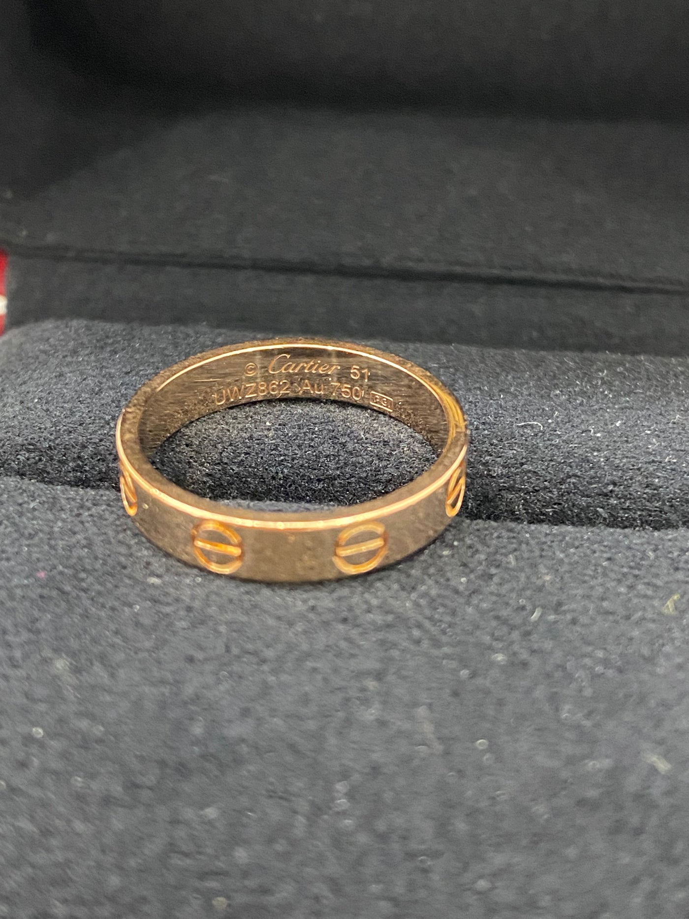 Cartier Love Ring Rose Gold Size 51 (Engraving)