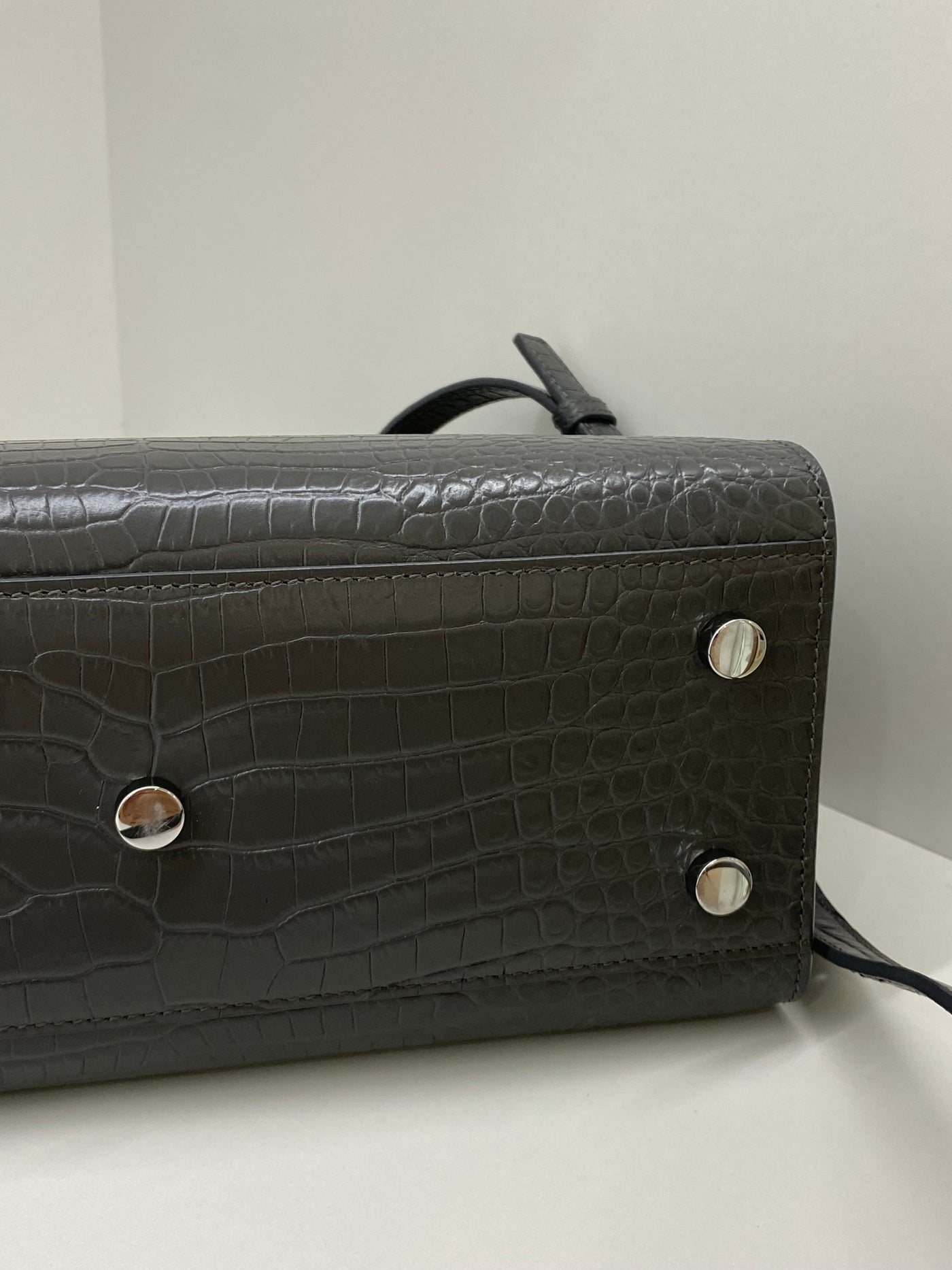 Saint Laurent Sac De Jour Small Grey Croc