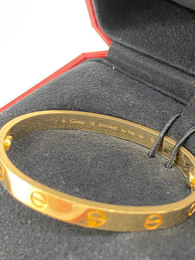 Cartier Love Bracelet Classic Yellow Gold Size 15
