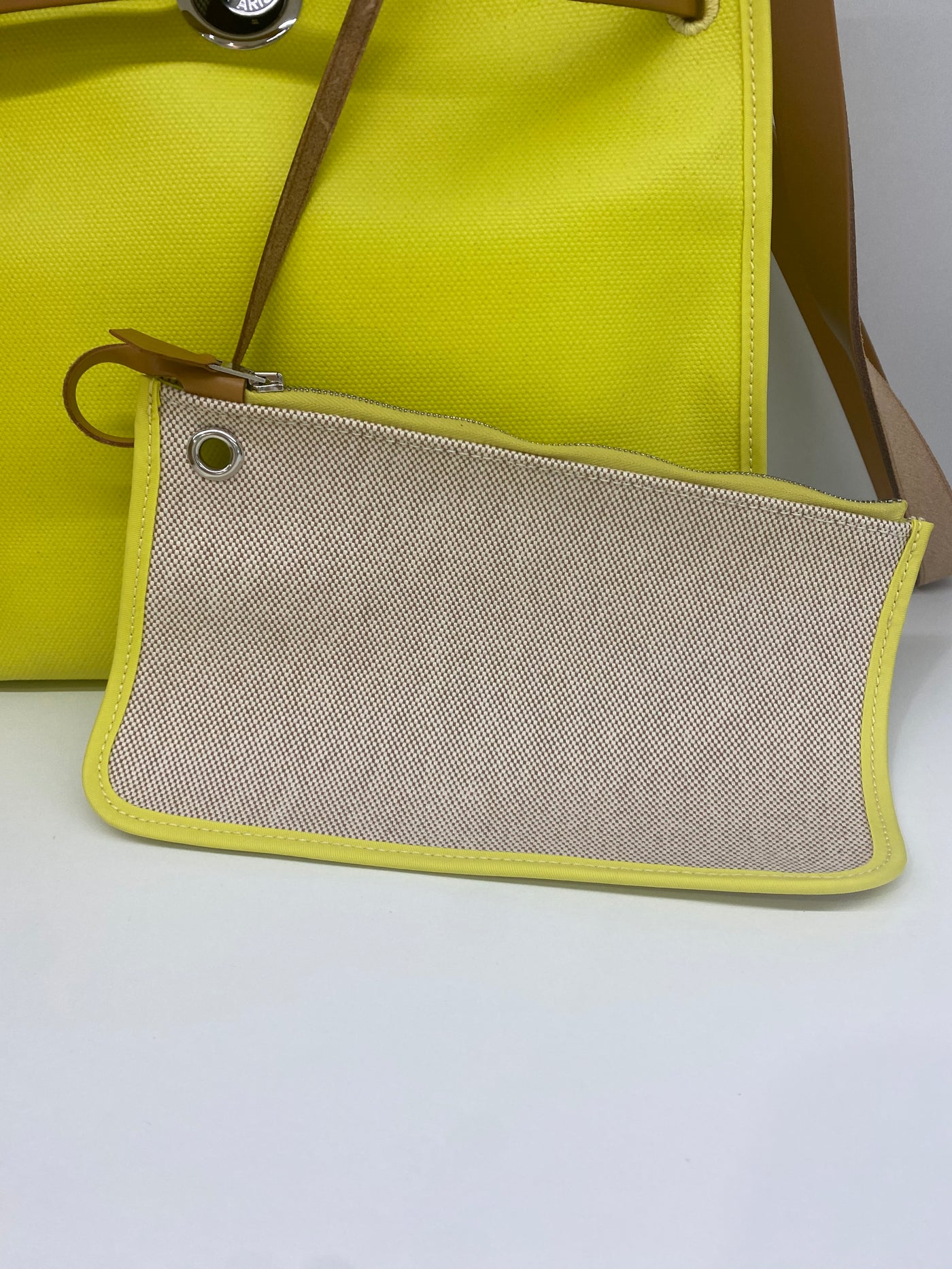 Hermes Herbag 31 PM - Lime PHW (c stamp)