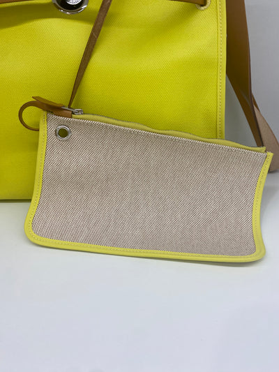 Hermes Herbag 31 PM - Lime PHW (c stamp)