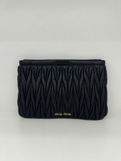 Miu Miu Pochette Black GHW