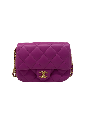 Chanel Square Coco Crush Flap Fuchsia GHW