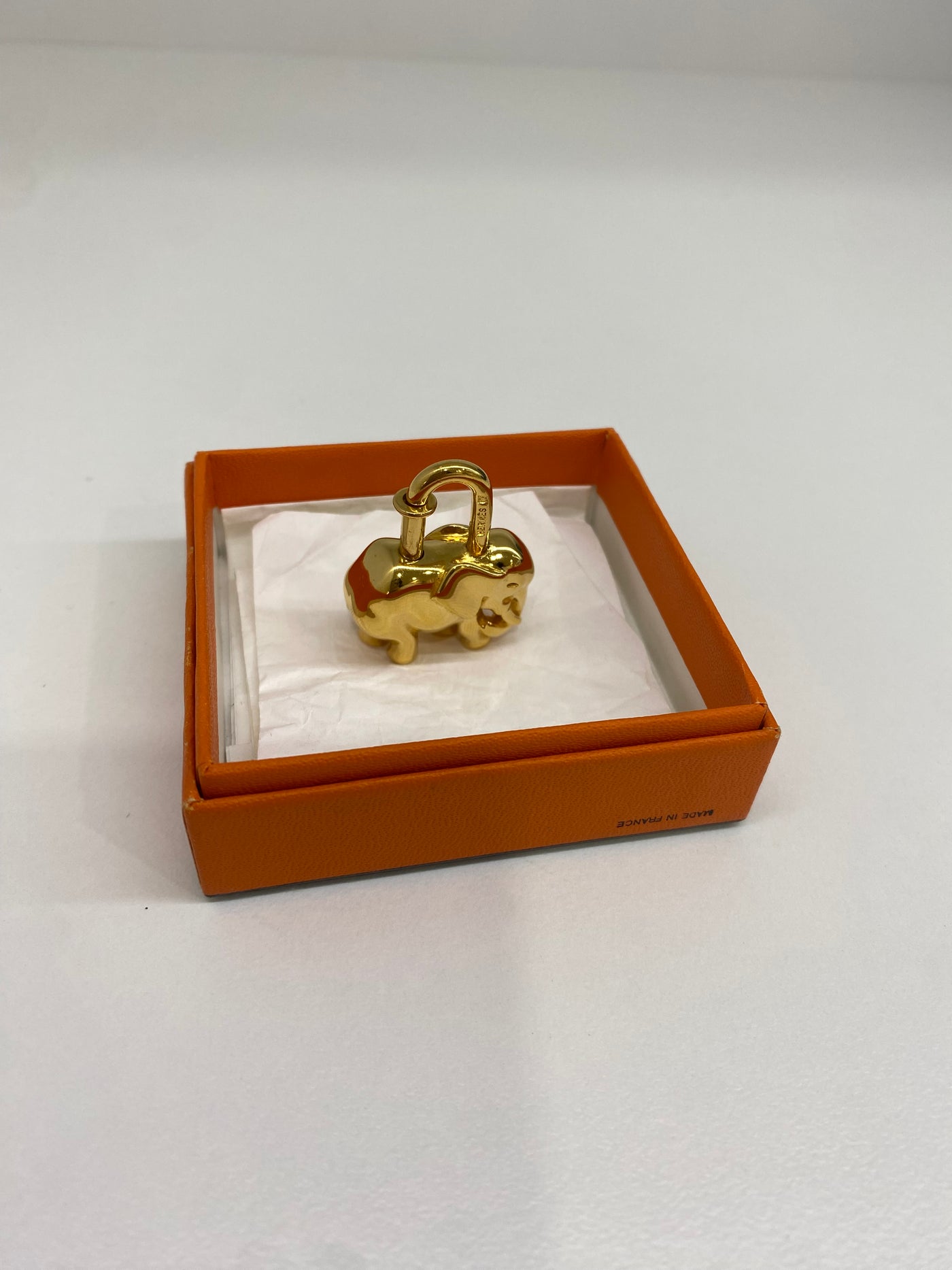 Hermes Elephant Motif Cadena Padlock