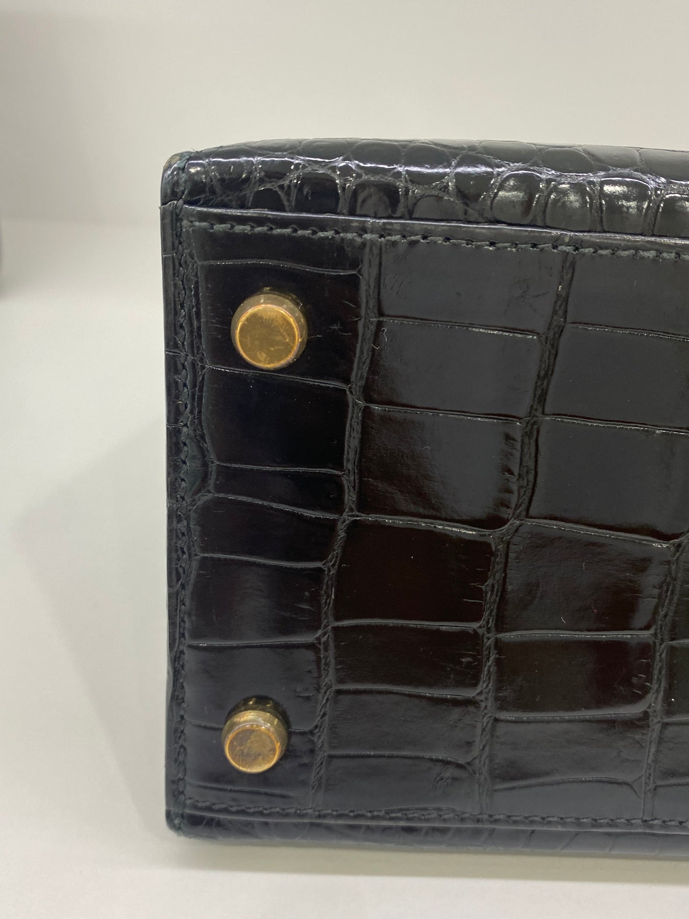 Hermes Kelly 32 Black Alligator GHW (1994)