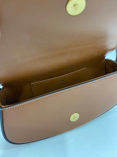 Celine Clutch on Strap Brown GHW