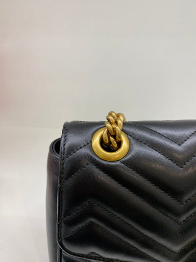Gucci Marmont Black Large GHW