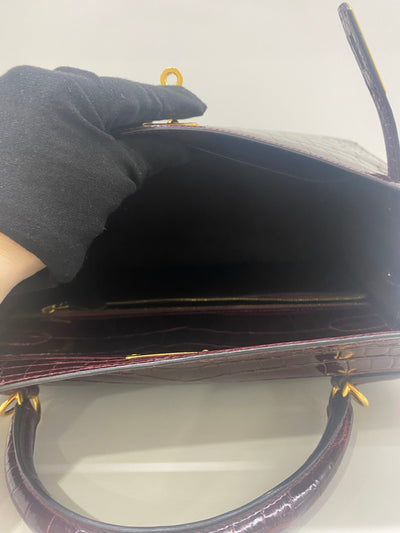 Hermes Kelly 32 - Shiny Alligator Bordeaux GHW 2014