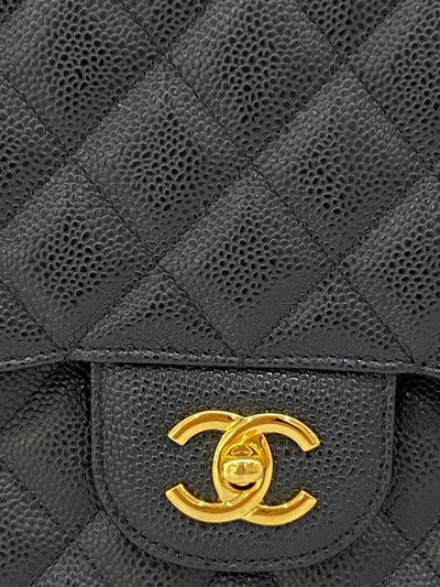 Chanel Classic Flap Large Jumbo Black Caviar GHW