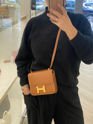 Hermès Constance 18 Epsom Gold GHW