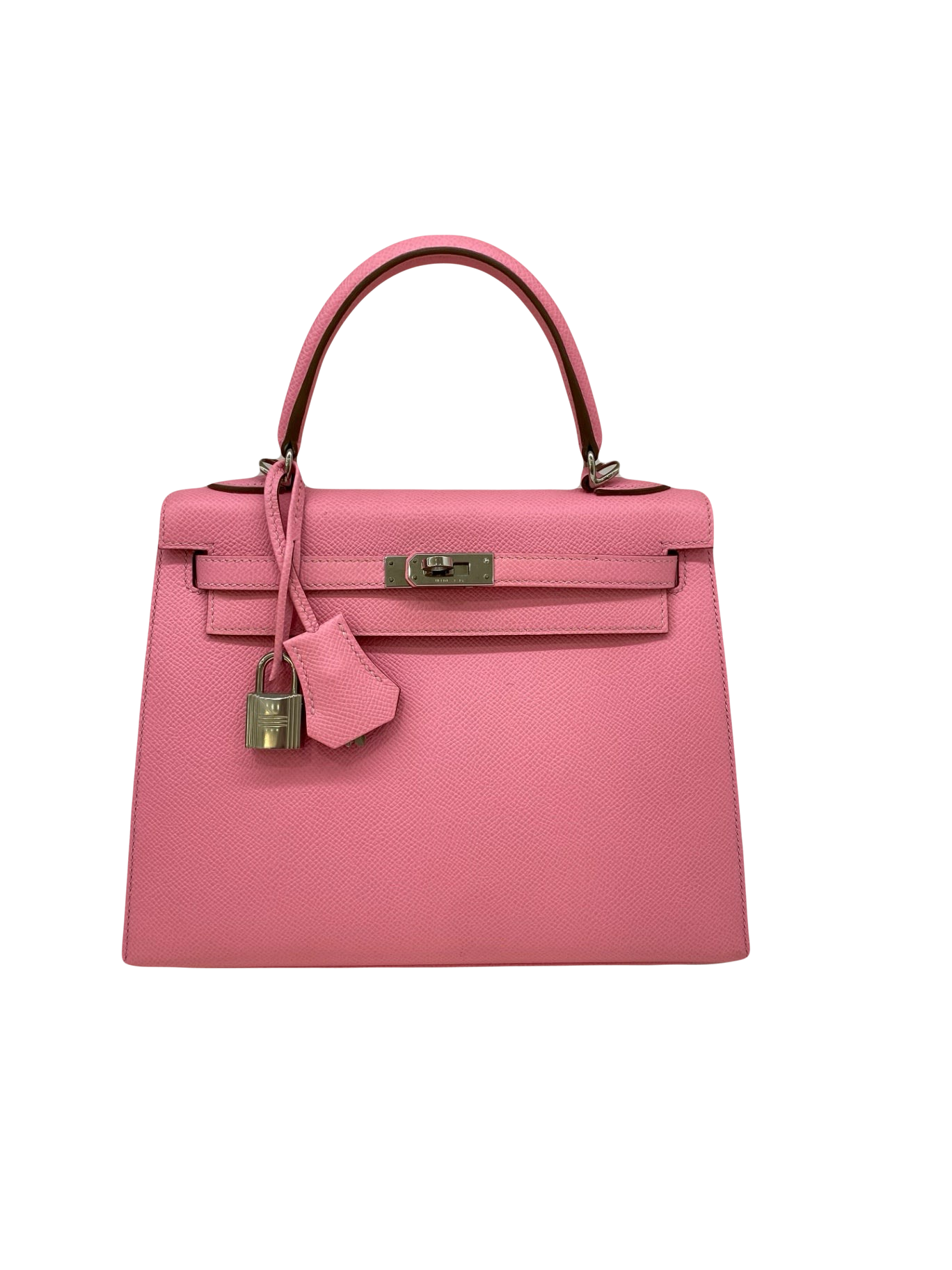 Hermes Kelly 25 Sellier Epsom Rose Confetti PHW